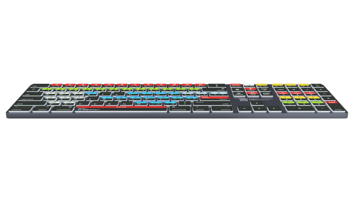 Logickeyboard TITAN Vimeo Livestream Wireless Backlit Keyboard for Mac