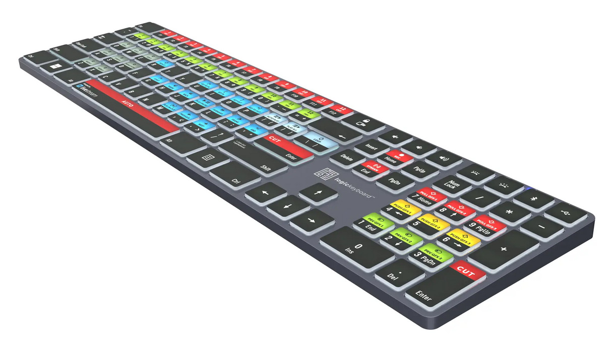 Logickeyboard TITAN Vimeo Livestream Wireless Backlit Keyboard for Windows