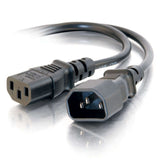 C2G Computer 18 AWG Power Cord Extension IEC320C14 to IEC320C13 3 Foot