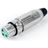 Switchcraft AAA3FZ 3-Pin Female XLR Connector Cable End Nickel Handle