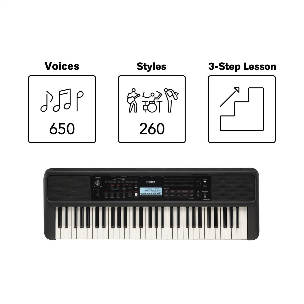 Yamaha PSR-E383 61-Key Standard Portable Keyboard