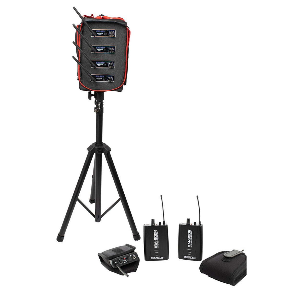 VocoPro IEM-900-BAND-4 Long Range Pro Stereo Wireless In-Ear Monitor System, 902-928 MHz