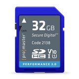 ProMaster SDHC Performance 2.0 Memory Card 32GB