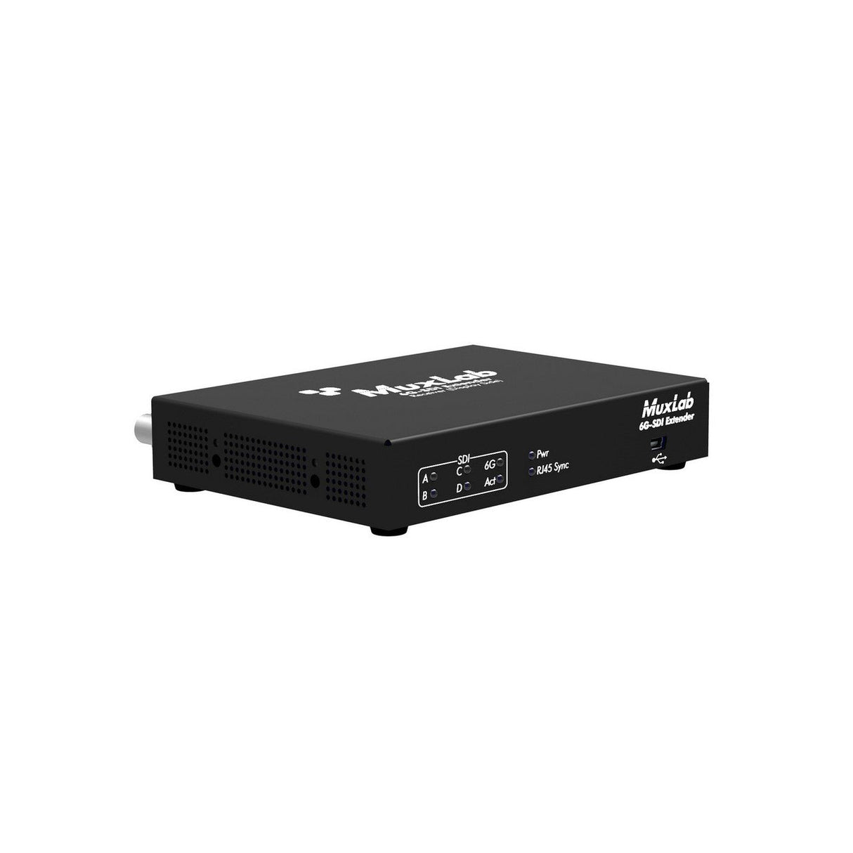 MuxLab 6G-SDI Extender Over UTP 500730 6G 3G SDI Video Extender Over UTP Cat5e/6 RJ45 Plug Cable Supports 4K Resolution