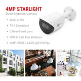 IC Realtime IPEG-B40F-IRW2 4MP IP Indoor/Outdoor Small-Sized Bullet Camera with Fixed Lens