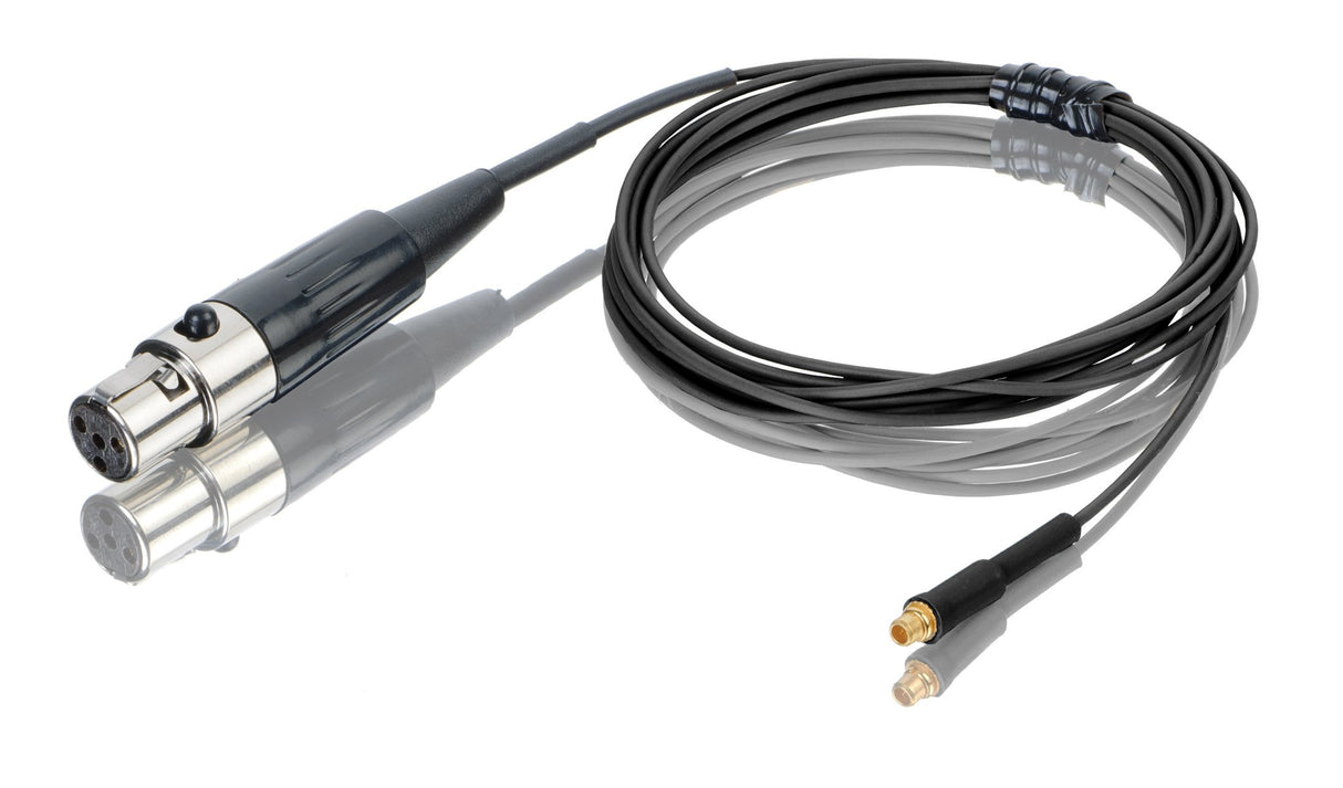 Countryman E6CABLEB1SL Switchcraft TA4F E6 Earset Snap On 1mm Cable for Shure Transmitters Black