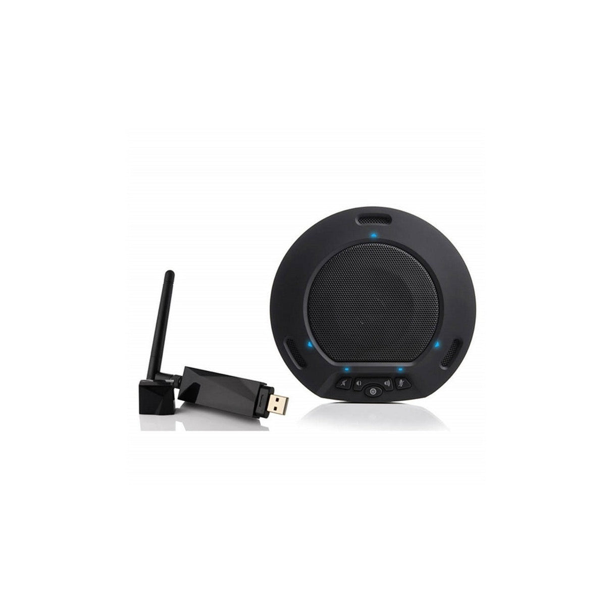 HuddleCamHD HP-AIR-BK Wireless Speakerphone Echo Noise Cancellation 360 Omnidirectional USB Mic Black