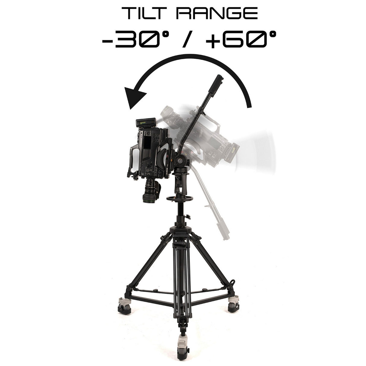 E-Image EI-GH20-KIT GH20 Fluid Head with AT7903 Tripod Pedestal and EI-7004B Dolly