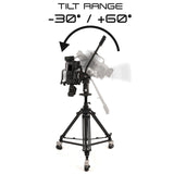 E-Image EI-GH20-KIT GH20 Fluid Head with AT7903 Tripod Pedestal and EI-7004B Dolly