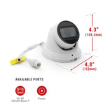 IC Realtime IPFX-E20V-IRW1 2MP IP Indoor/Outdoor Small Size Starlight Eyeball Dome Camera