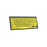 Logickeyboard LKB-LPBY-BTPC-US XLPrint Bluetooth Black on Yellow PC Keyboard