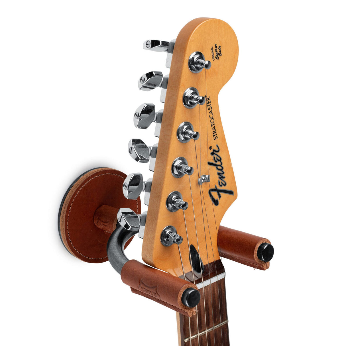 Levy's Smoke Forged Guitar Hanger with Tan Leather