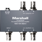 Marshall Electronics VDA-104-3GS-2 1 x 4 3G/HD/SD-SDI Reclocking Distribution Amplifier