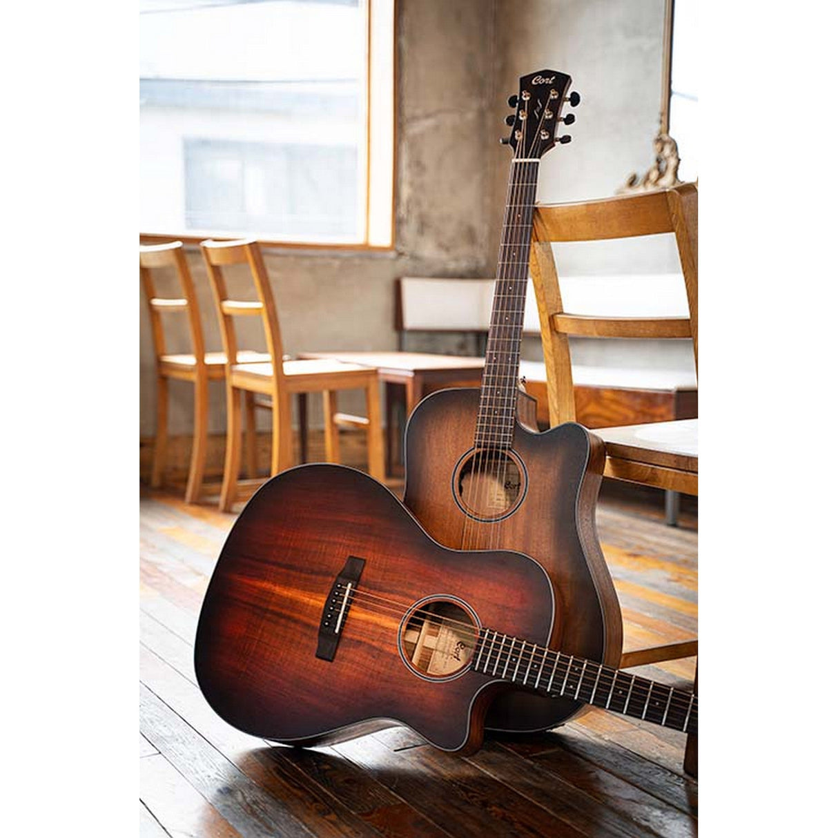 Cort CORE DC Acoustic-Electric Guitar Core Mahogany - guitar