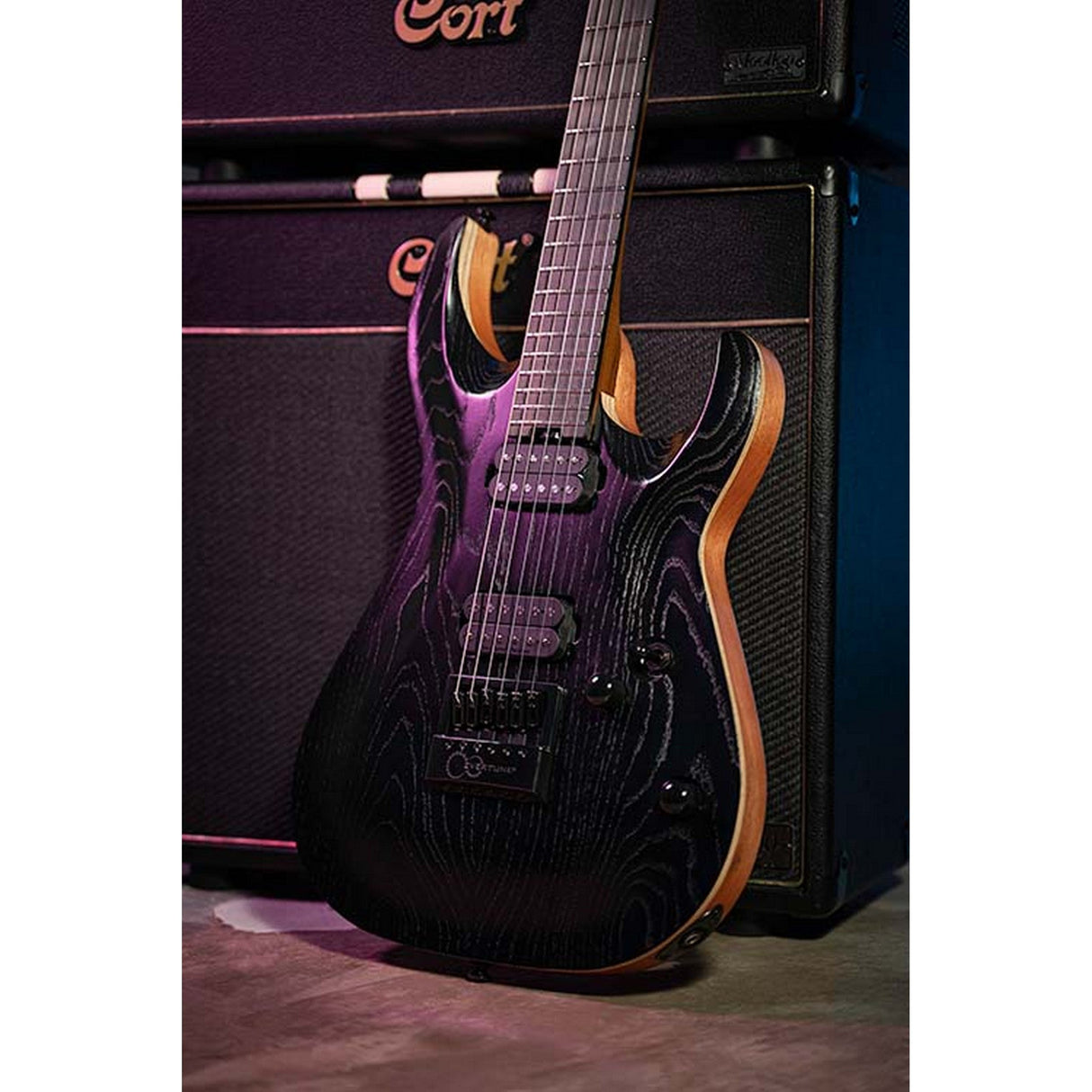 Cort KX700 Evertune Electric Guitar, Ash Top on Mahogany Body