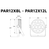 Event Lighting PAR12X12L Indoor Lite RGBWAU LED Par