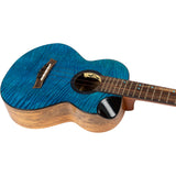 Flight Comet EQ-A Tenor Solid Flamed Maple Rosewood Ukulele, Blue