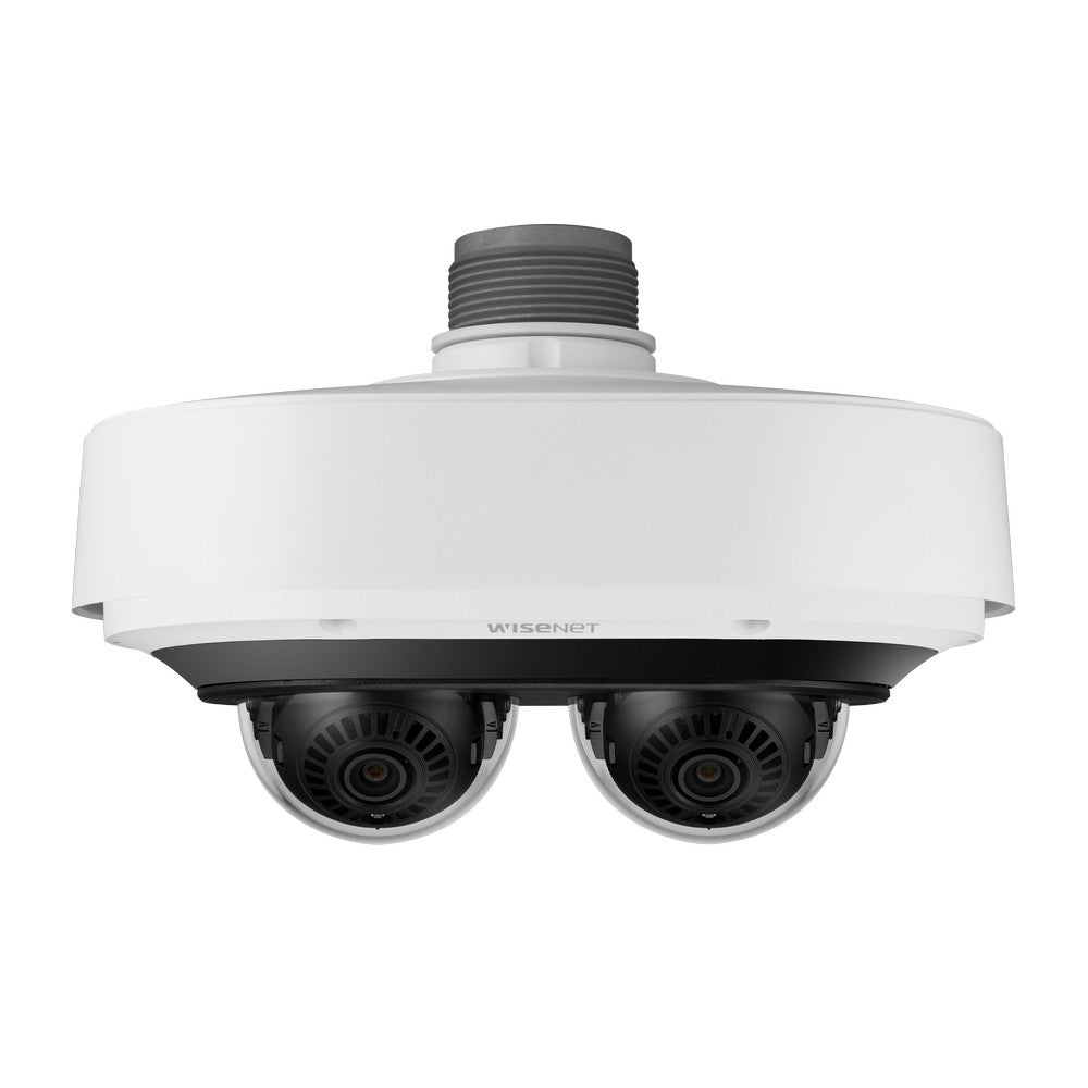 Hanwha PNM-7082RVD P-Series 2MP IR Outdoor Vandal-Rated WDR IP Dome Camera, 3-6mm Lens, White