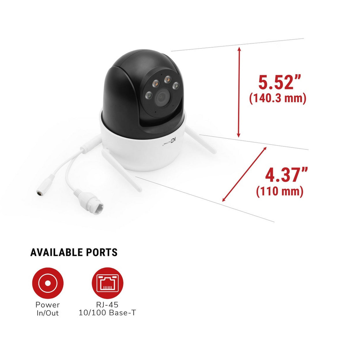 IC Realtime Orb Outdoor 2 5MP Wi-Fi Outdoor Pan and Tilt Network Camera