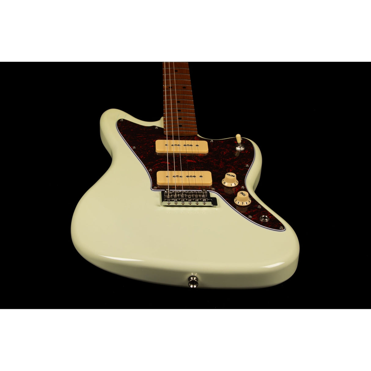 Jet Guitars JJ-300 P90 OW Electric Guitar, Olympic White Finish