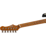 Jet Guitars JS-300 Mini Roasted Maple Electric Guitar, Black Finish