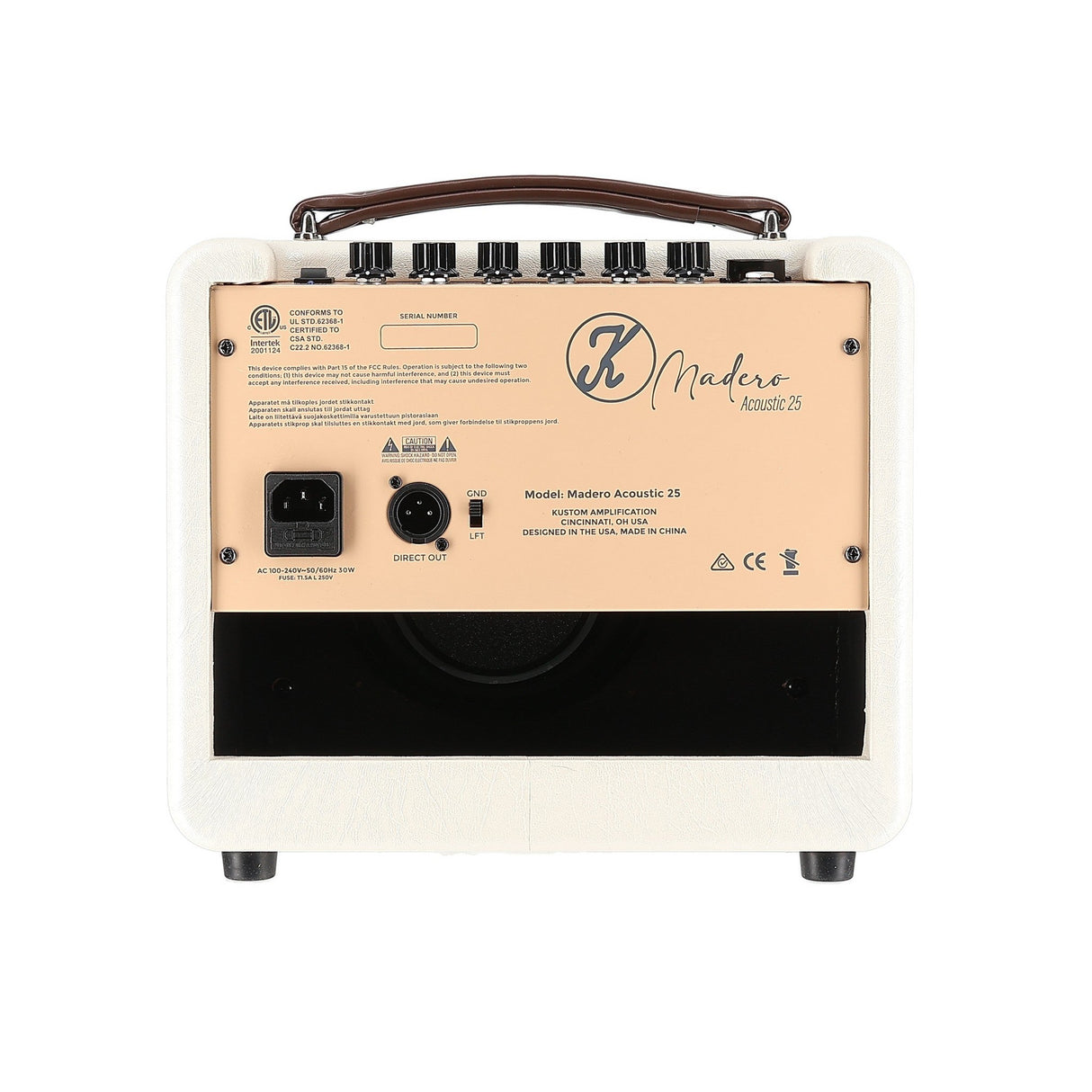 Kustom Madero 25 Acoustic Instrument Amplifier, 25 Watt