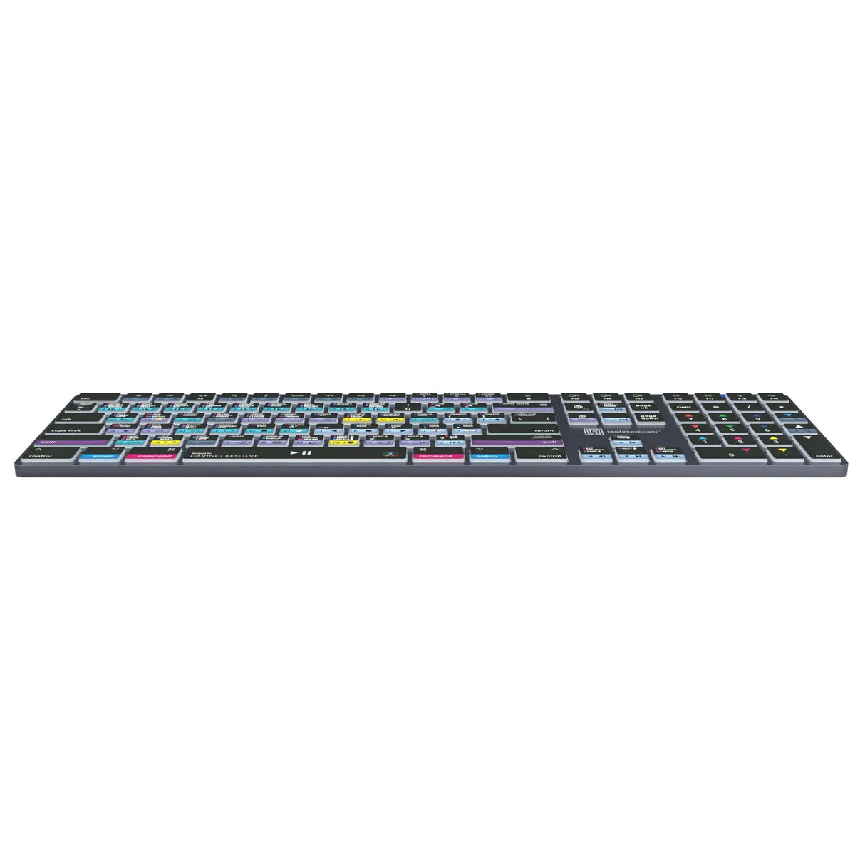 Logickeyboard Titan Wireless Backlit Shortcut Mac Keyboard for DaVinci Resolve