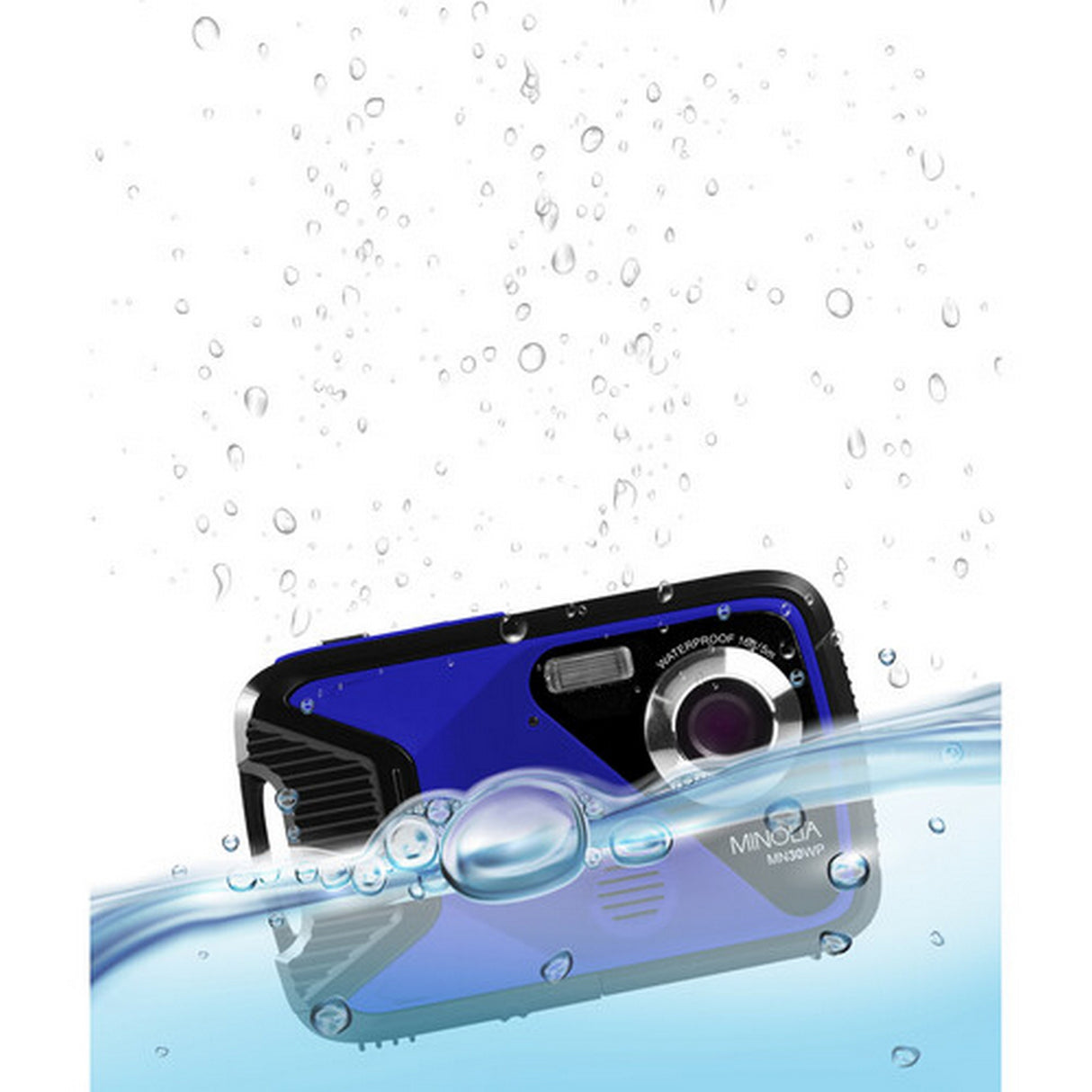 Minolta MN30WP 21 MP 1080P HD Waterproof Digital Camera, Blue