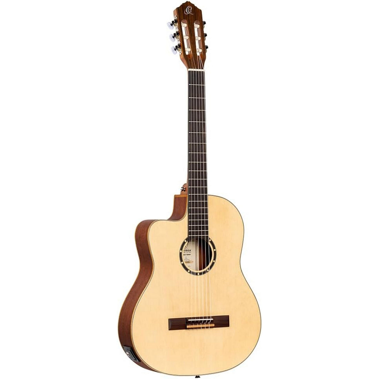 Ortega Guitars RCE125SN-L Family Series Full Size Acoustic Electric Guitar
