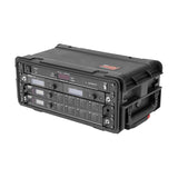 SKB 3i-4U11-W 4U Injection Molded 11-Inch Deep Rack with Wheels