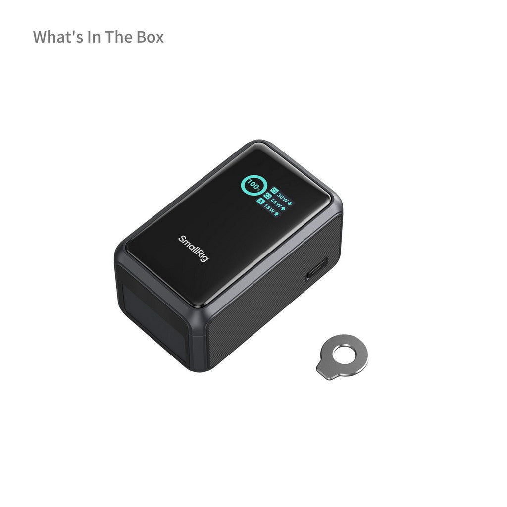 SmallRig Nano36 6057 Power Bank With Retractable USB-C Cable And V-Mount Plate