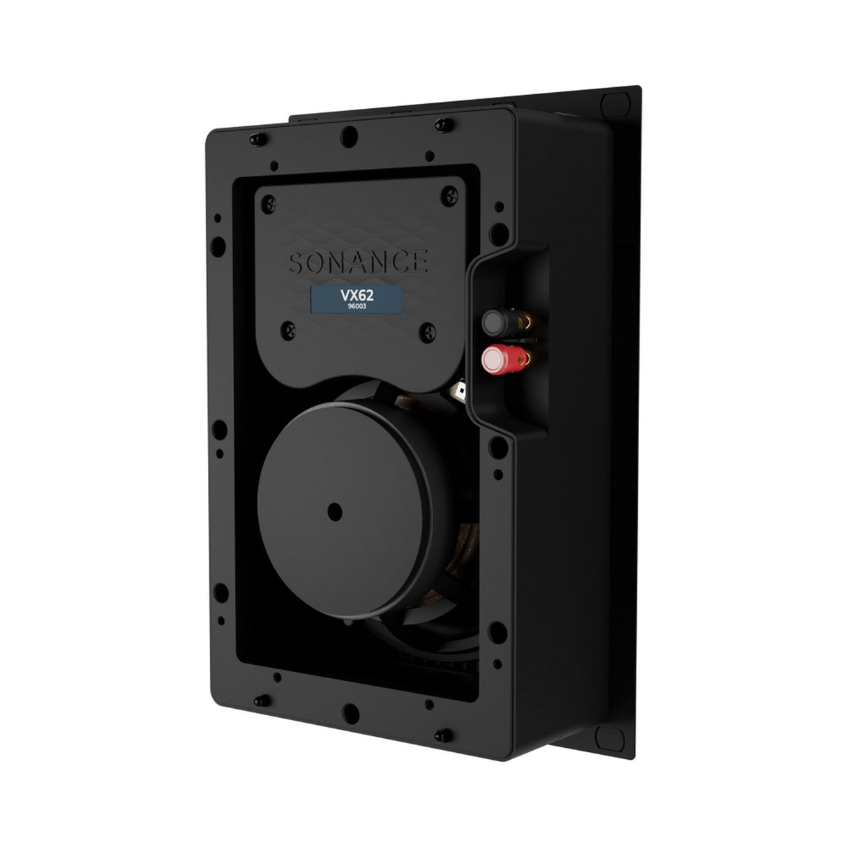 Sonance VX Series 6-Inch Rectangle In-Wall Speaker with White Micro Trim Grille Pair