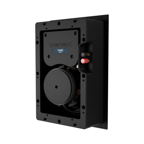 Sonance VX Series 6-Inch Rectangle In-Wall Speaker with White Micro Trim Grille Pair