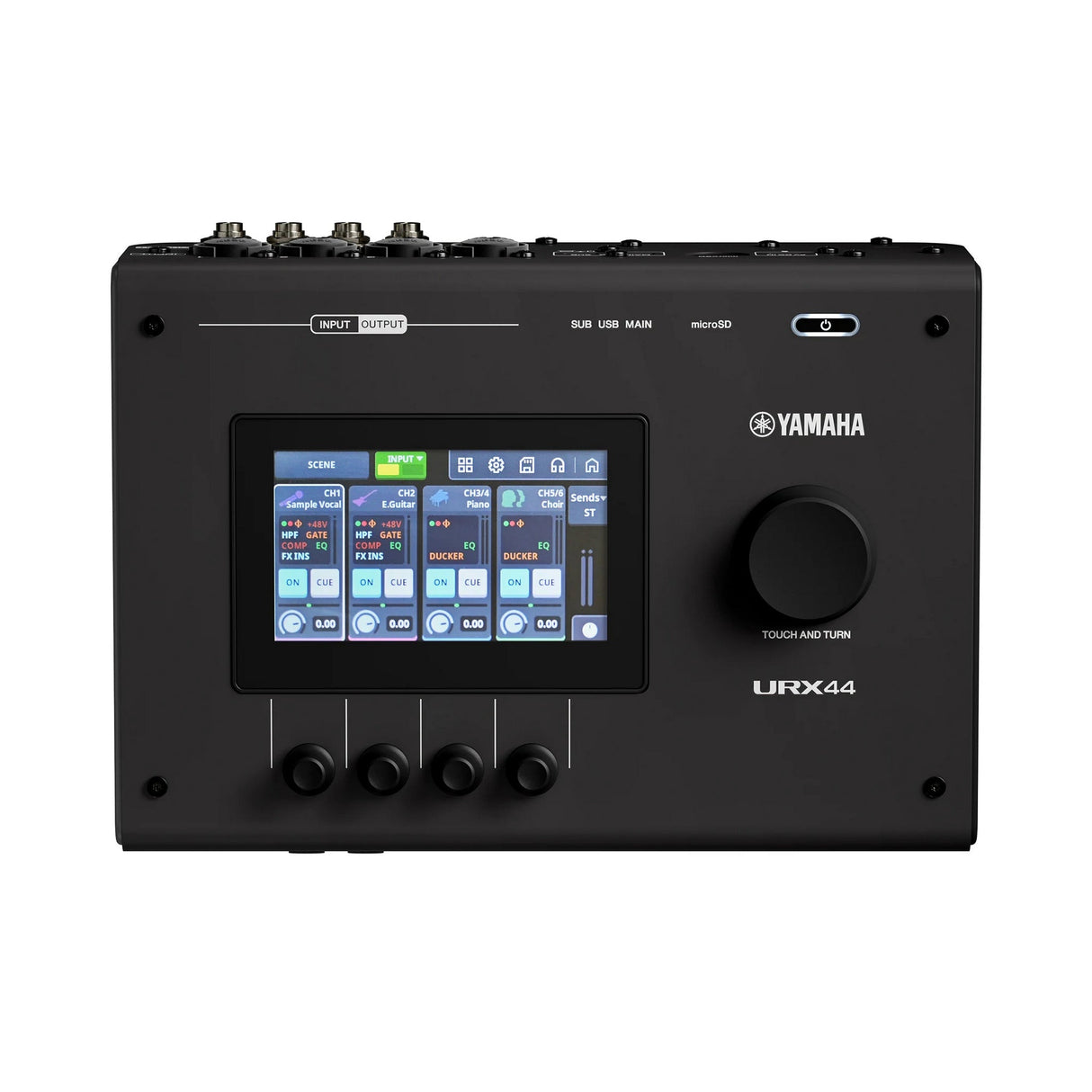 Yamaha URX44 6-In / 4-Out Dual USB-C Audio Interface with Touchscreen