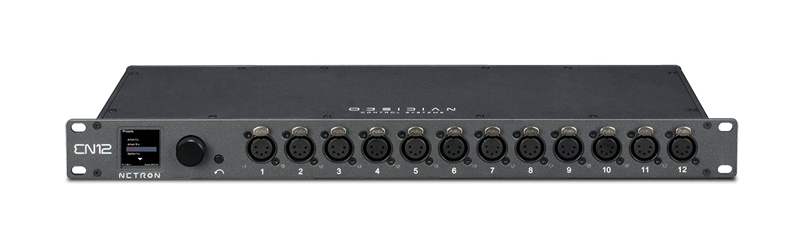 Obsidian Control EN12 12 x 5-Pin XLR Port Ethercon to DMX Node