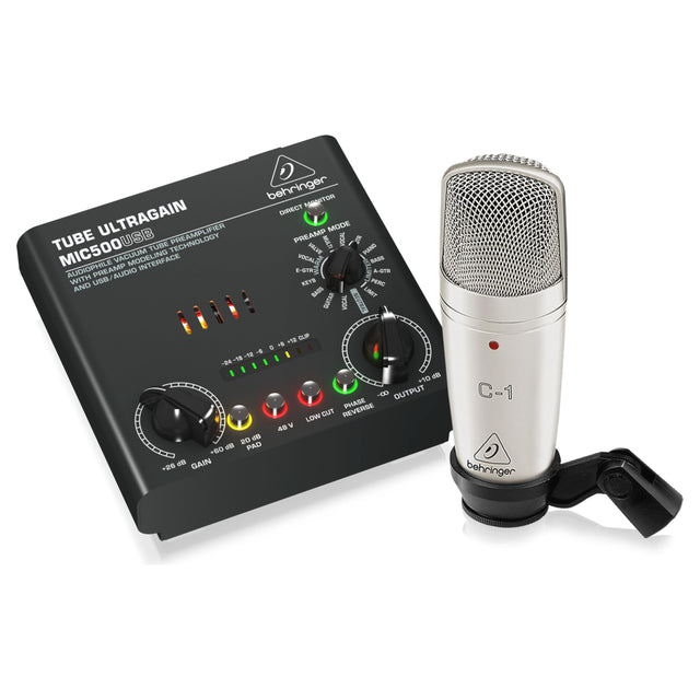Behringer VOICE STUDIO Complete Recording Bundle with Studio Condenser Mic,...