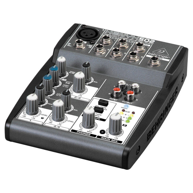 Behringer XENYX 502 Premium 5 Input 2 Bus Mixer, No Power Supply