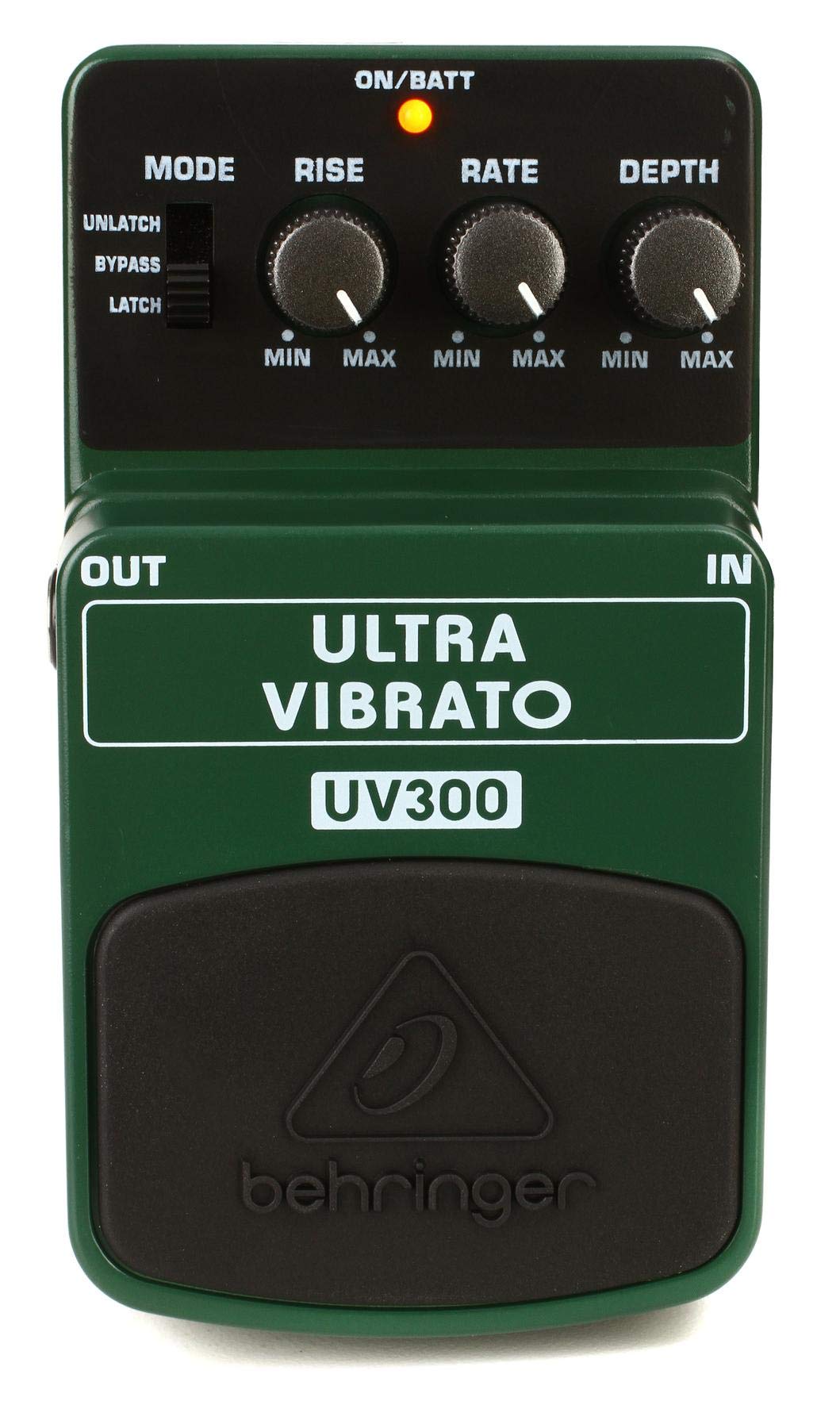 Behringer ULTRA VIBRATO UV300 Classic Vibrato Instrument Effects Pedal, Green