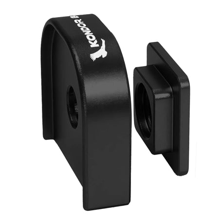 Kondor Blue Cold Shoe to Mini QR Plate Adapter Cradle Raven Black