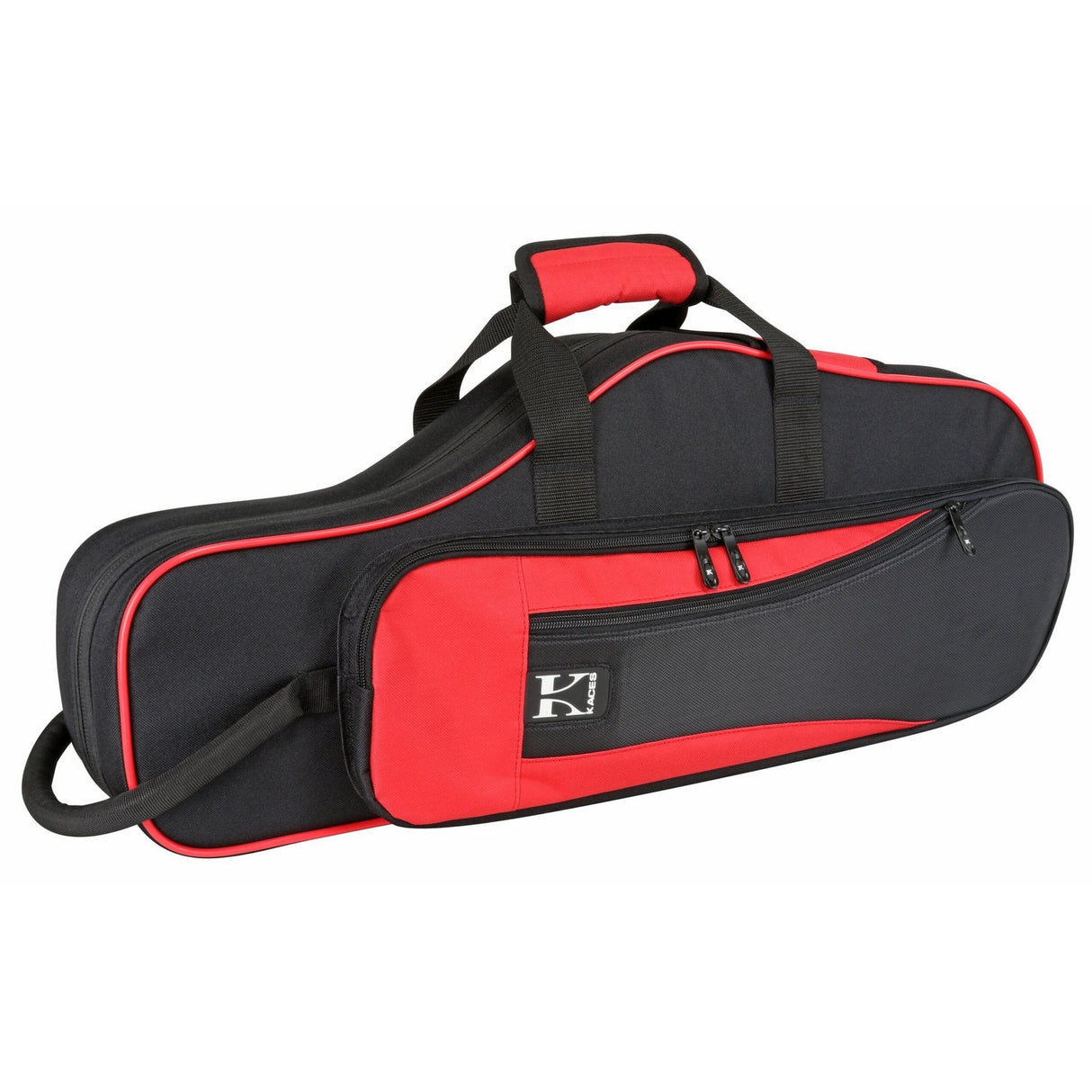 Kaces KBO-ASRD Lightweight Hardshell Alto Sax Case, Red