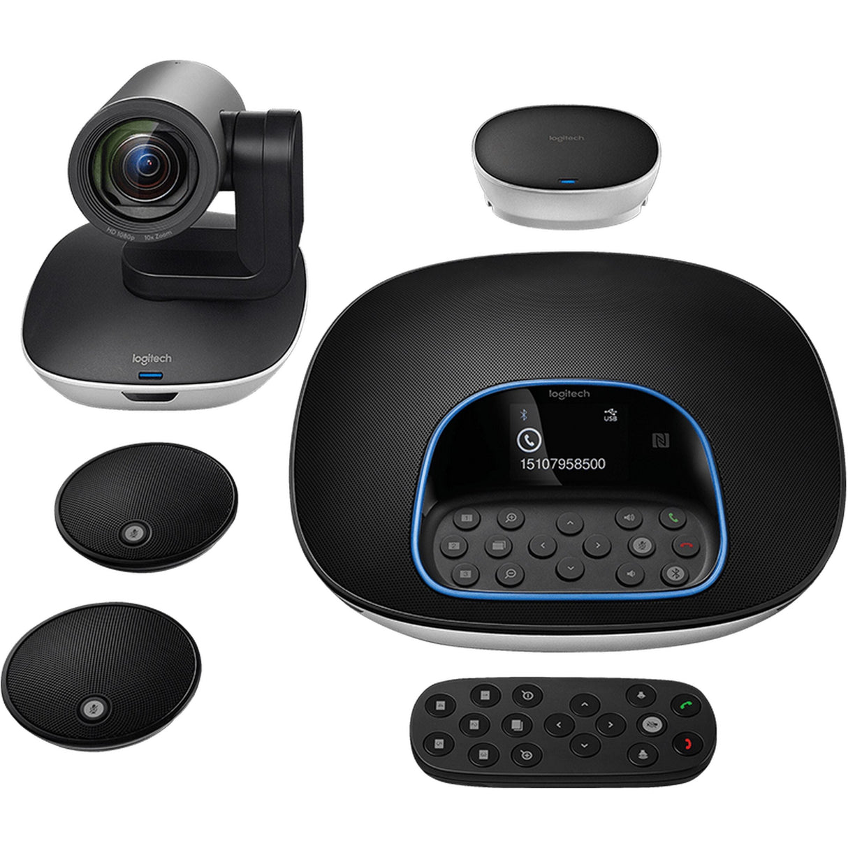 Logitech Group with Microphones HD Video Conferencing System with 10x Zoom