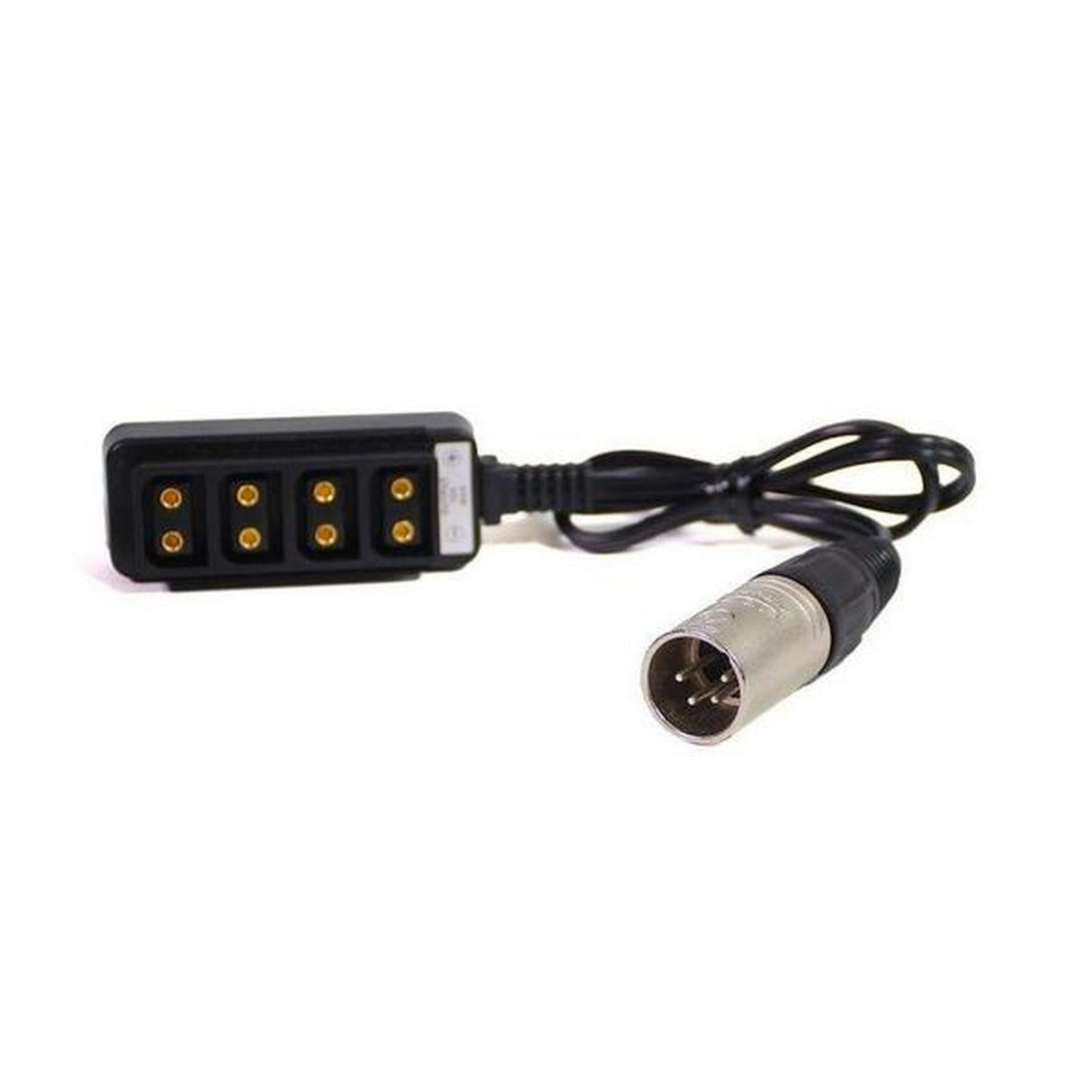 IndiPRO 4PNX4W 4-Pin Male XLR to 4 way D-Tap Splitter 22-Inch