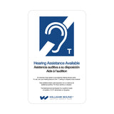 Williams AV IDP 009 ADA Wall Plaque for Loop T-coil