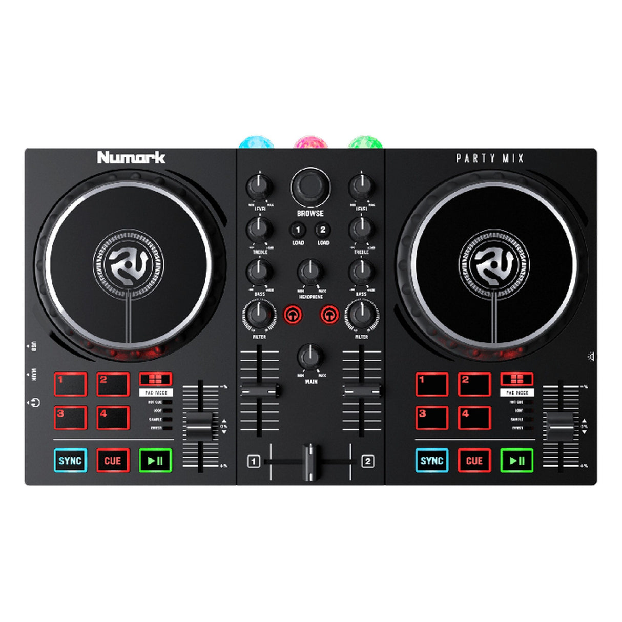 Numark Party Mix II DJ Controller with Built-In Light Show