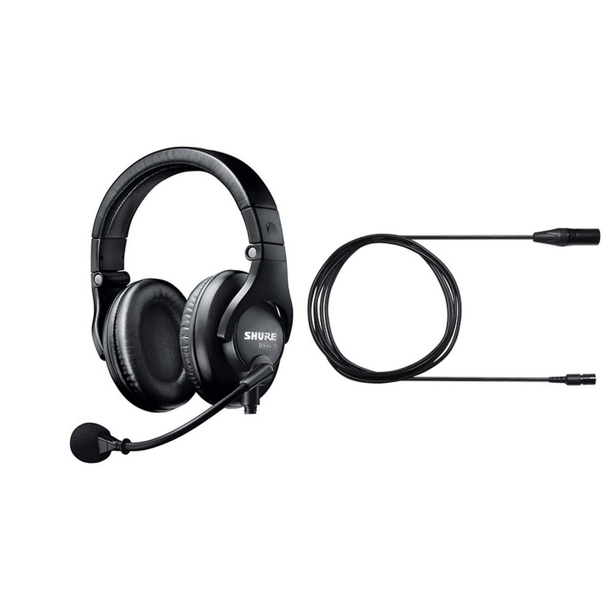 Shure BRH440M Closed-Back Broadcast Headset with BCASCA-NXLR4 6-Foot Straight 4-Pin XLR Male Cable