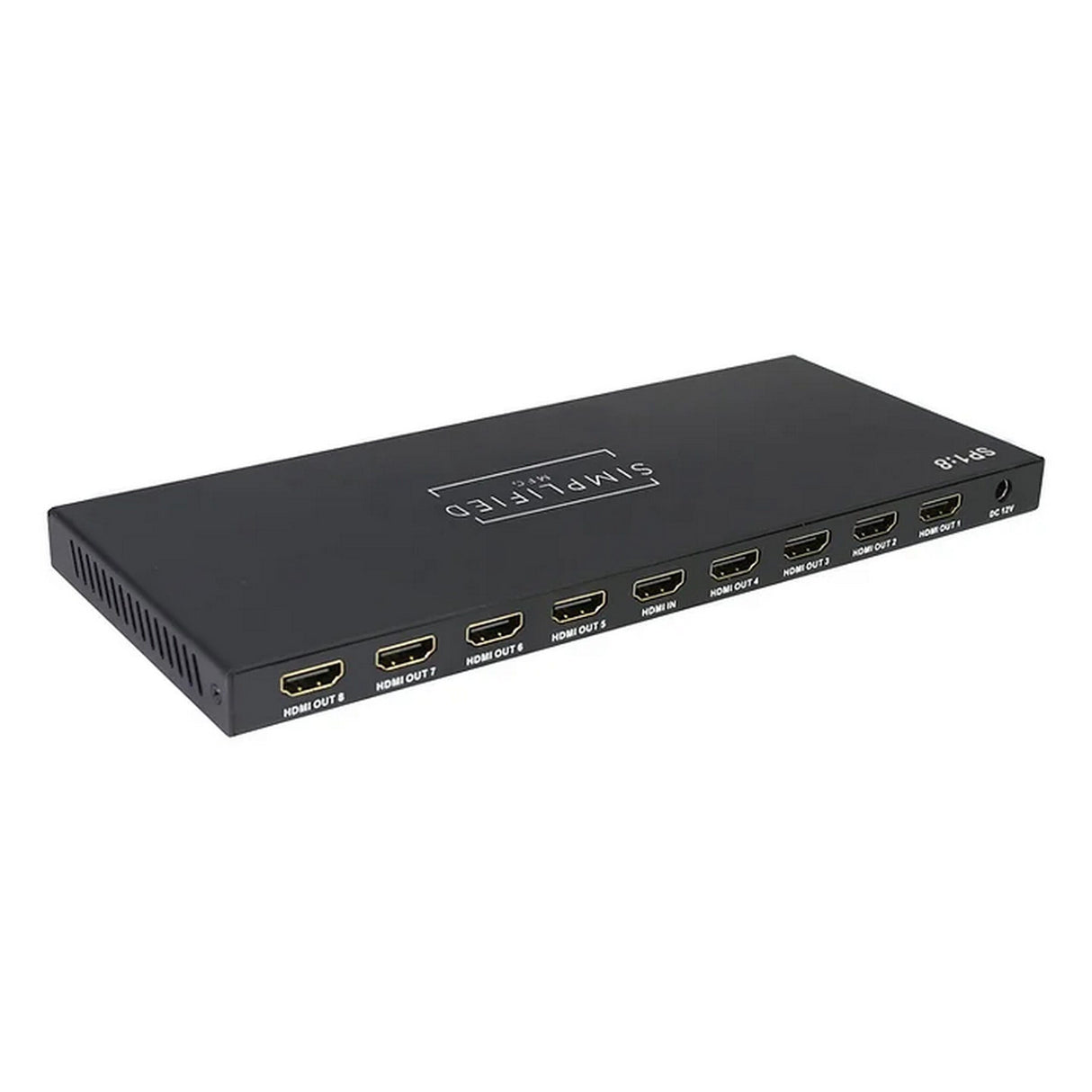 Simplified MFG SP1:8 HDMI 18gbps 1 x 8 HDMI Splitter