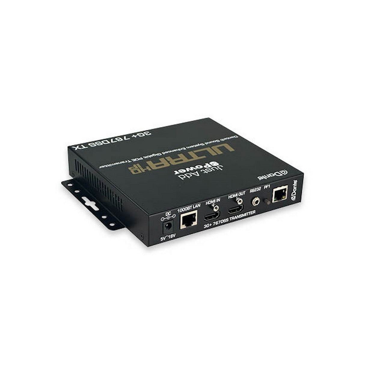 Just Add Power 3G+ ULTRA 767DSS Dante Sound System Enhanced Gigabit POE UltraHDIP Transmitter