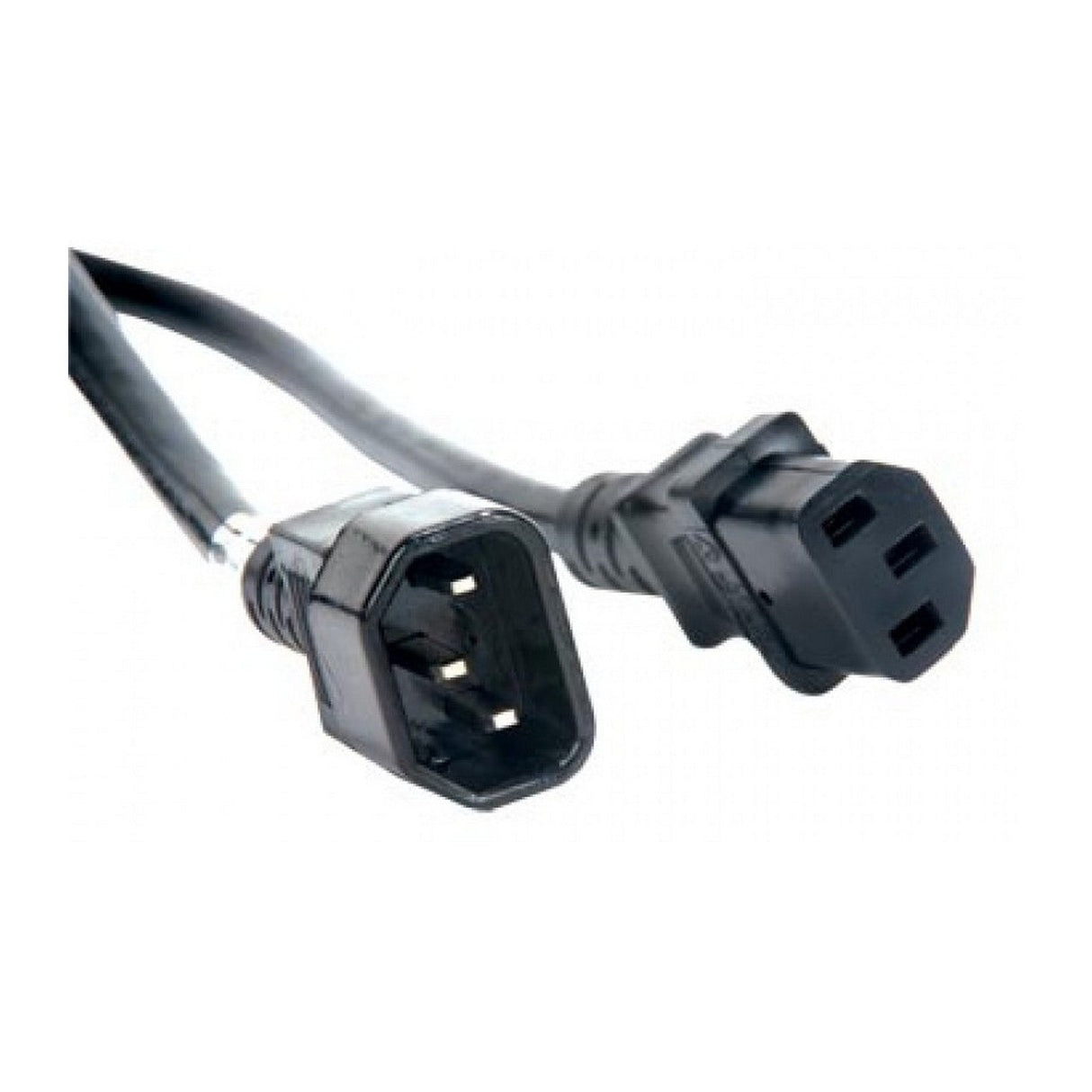 Accu Cable ECCOM-3 3ft IEC Male to Female AC Extension Power Cord Black