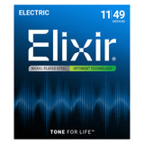 Elixir 19102 Nickel-Plated Steel OPTIWEB Electric Guitar Strings - Medium (11-49)