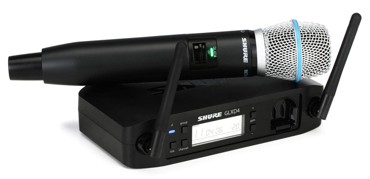 Shure GLXD24/B87A Z2 Handheld Wireless System with GLXD4 GLXD2/B87A